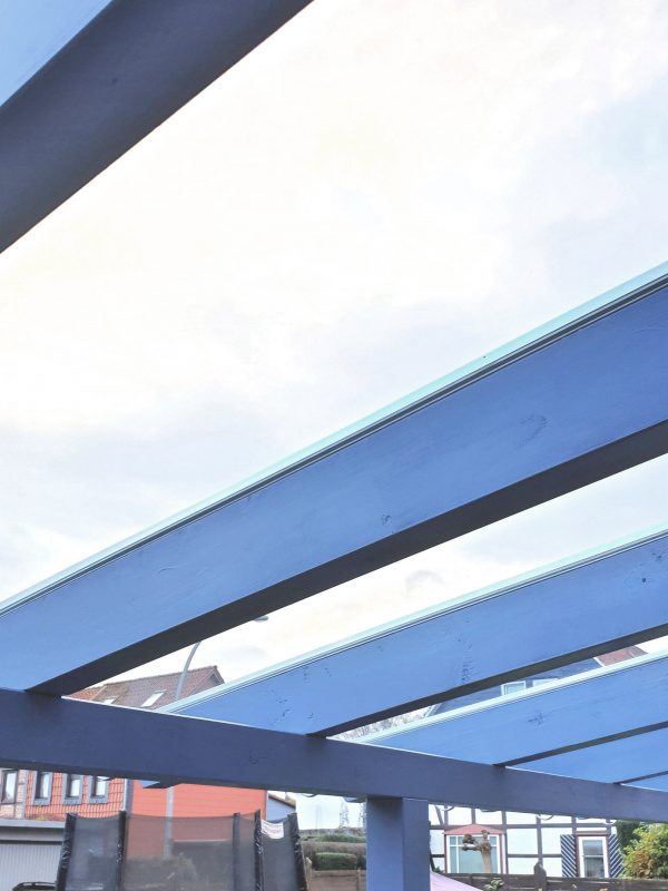 Terrassendach mit Verglasung aus Massivholz